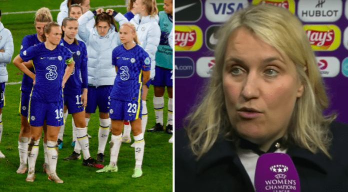 Emma Hayes reacts to Chelsea's emphatic Champions League final defeat to Barcelona