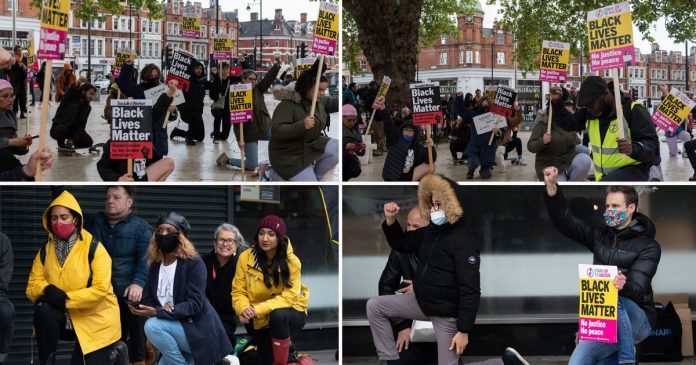Protesters take the knee across UK to mark one year since George Floyd's death