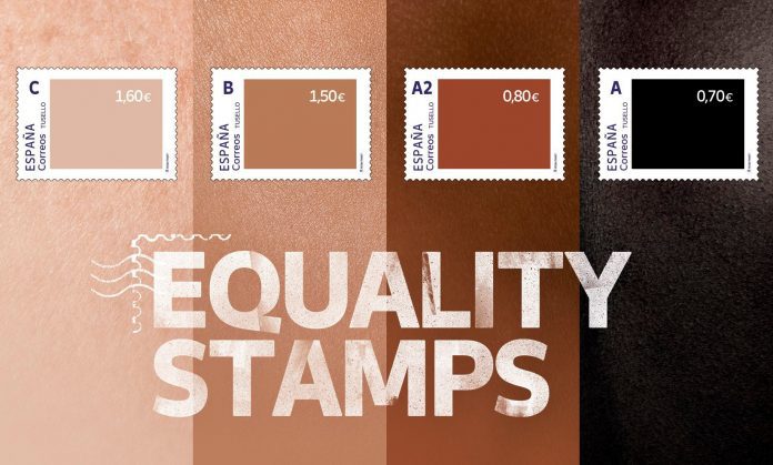 Spanish 'anti-racist' stamps give lower value to darker ones